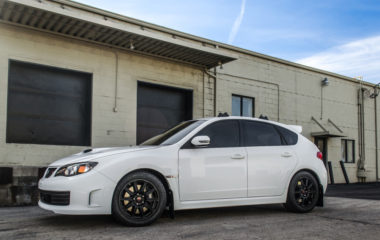 white sti hatch front shot white sti hatch front shot